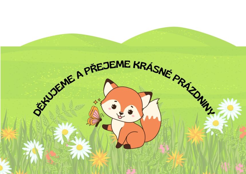 Poděkování a přání krásného léta